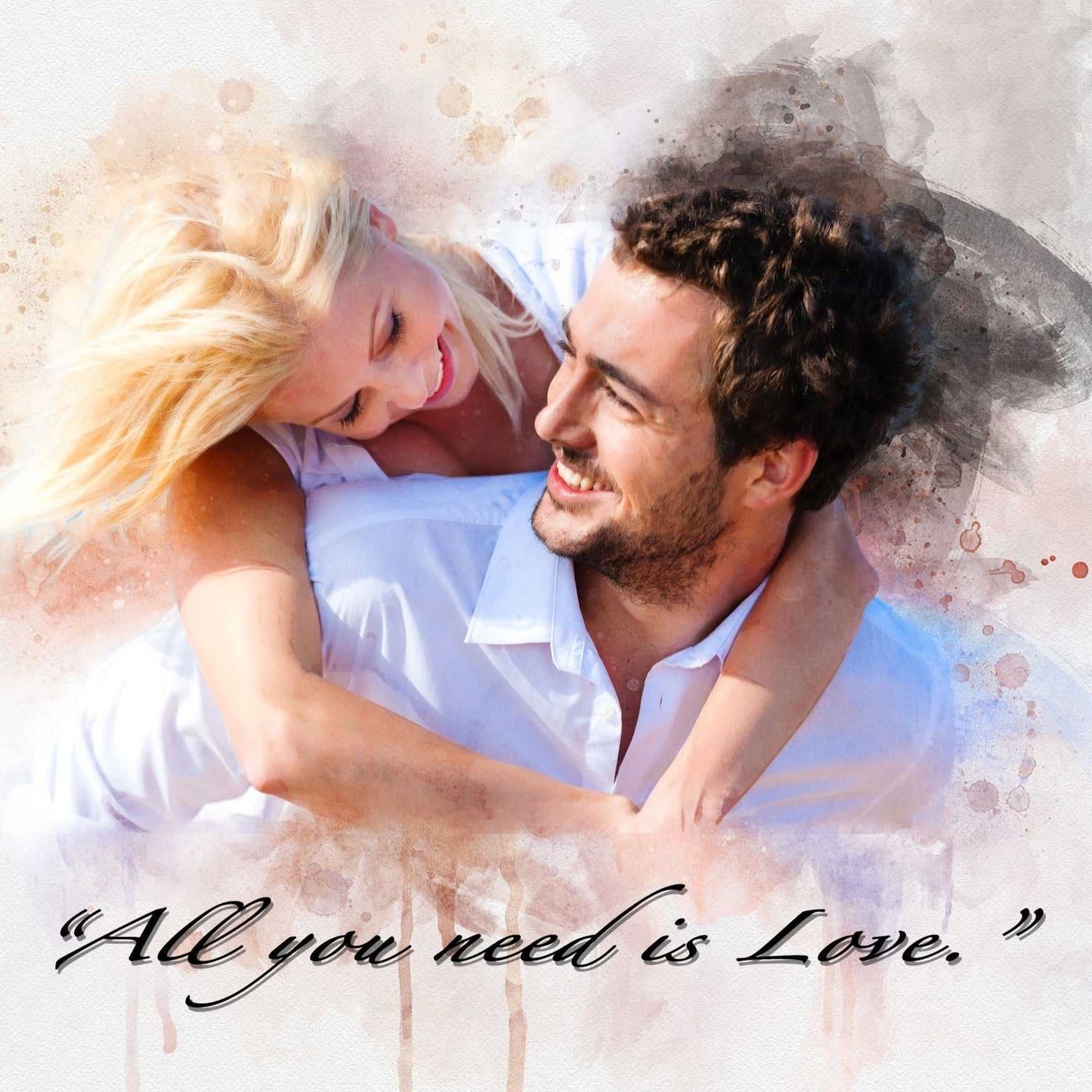 10 Year Anniversary Gift | Custom Painting from Photo for your Loved one - FromPicToArt