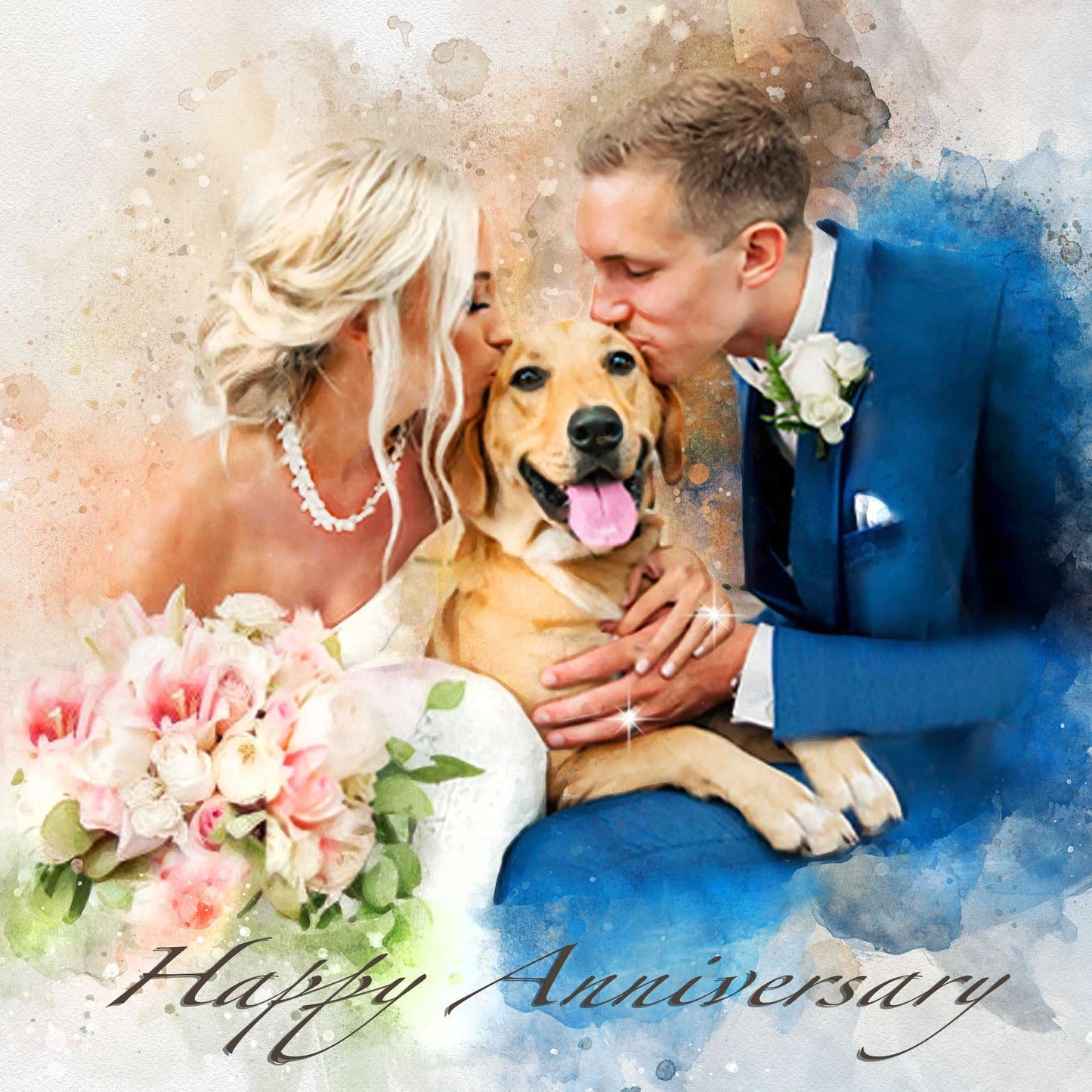 10 Year Anniversary Gift | Custom Painting from Photo for your Loved one - FromPicToArt