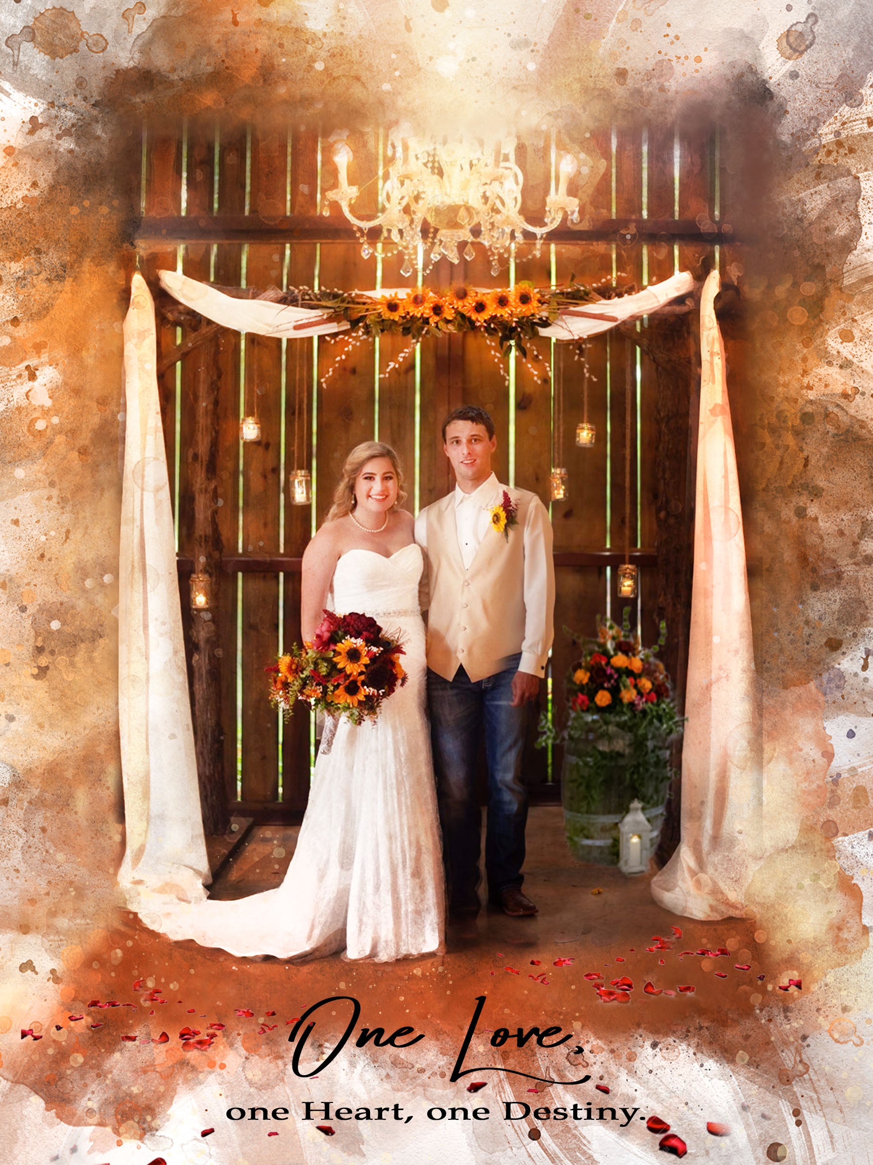 Turn Your Engagement Photo into a Romantic Wedding Gift Idea  | Custom Wedding Gift from your Engagement Picture  27- FromPicToArt