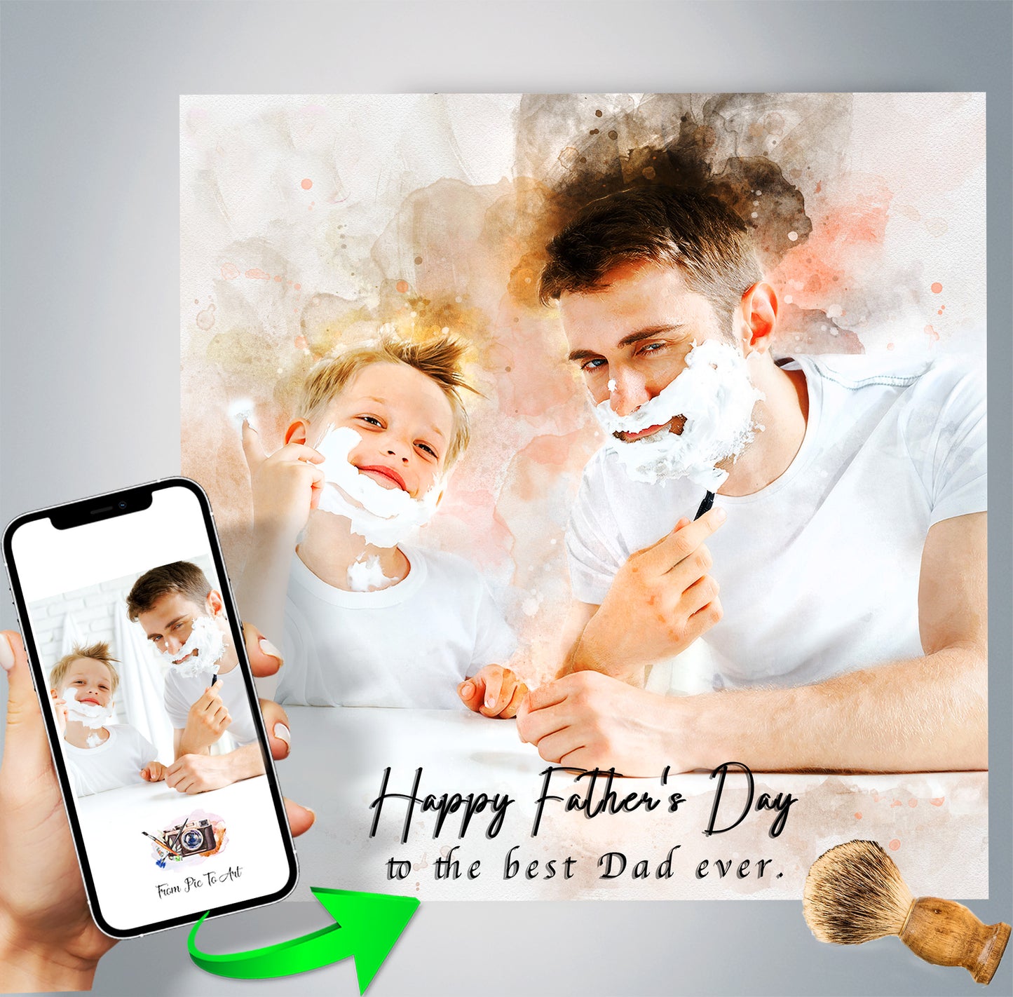 🌈Turn Photo into Watercolor Painting | Family Portrait Watercolor | Personalized Watercolor Painting | Gift Ideas for every Occasion - FromPicToArt