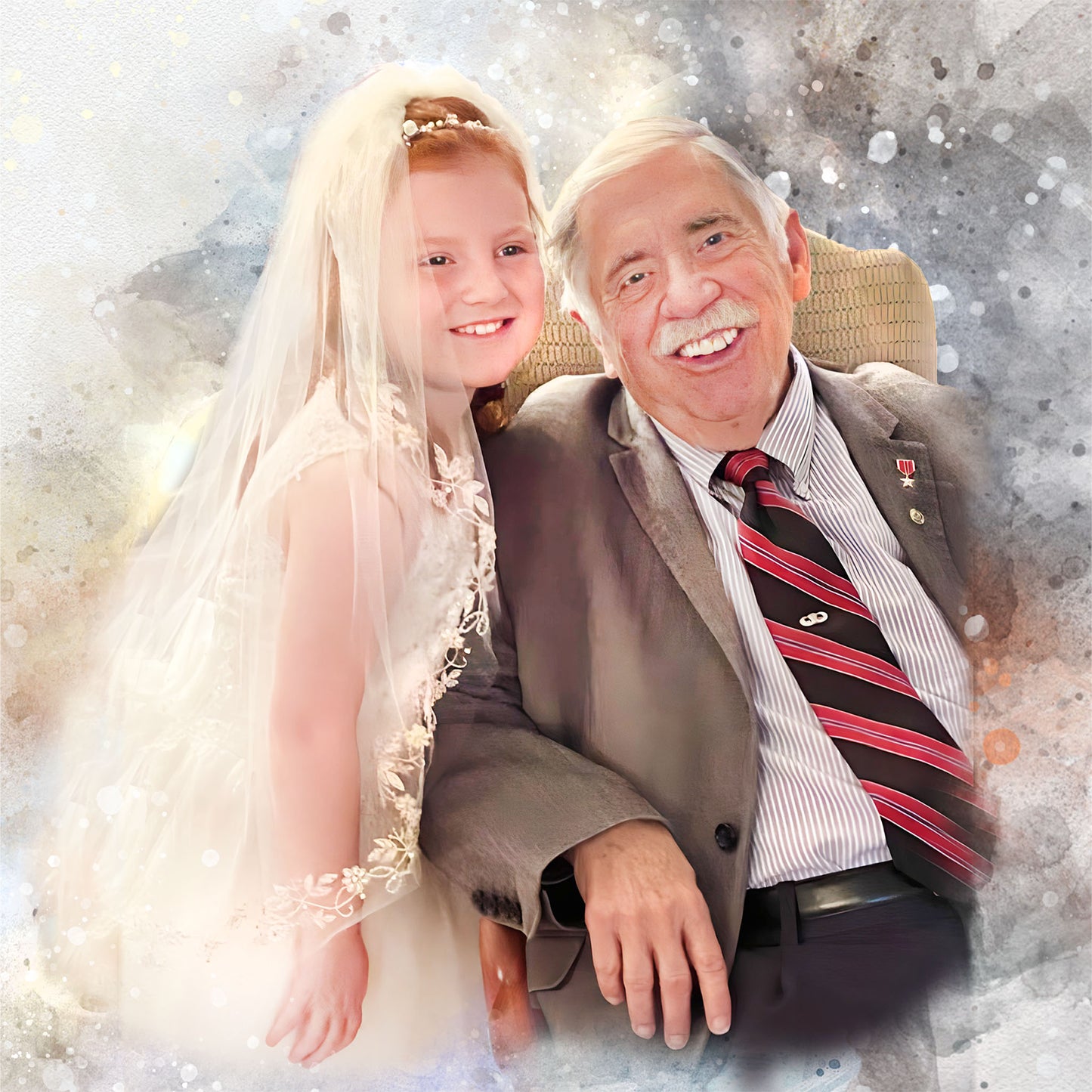 Add Person to Picture, Custom Picture with Deceased Loved One in Background, Add People into a Picture - FromPicToArt