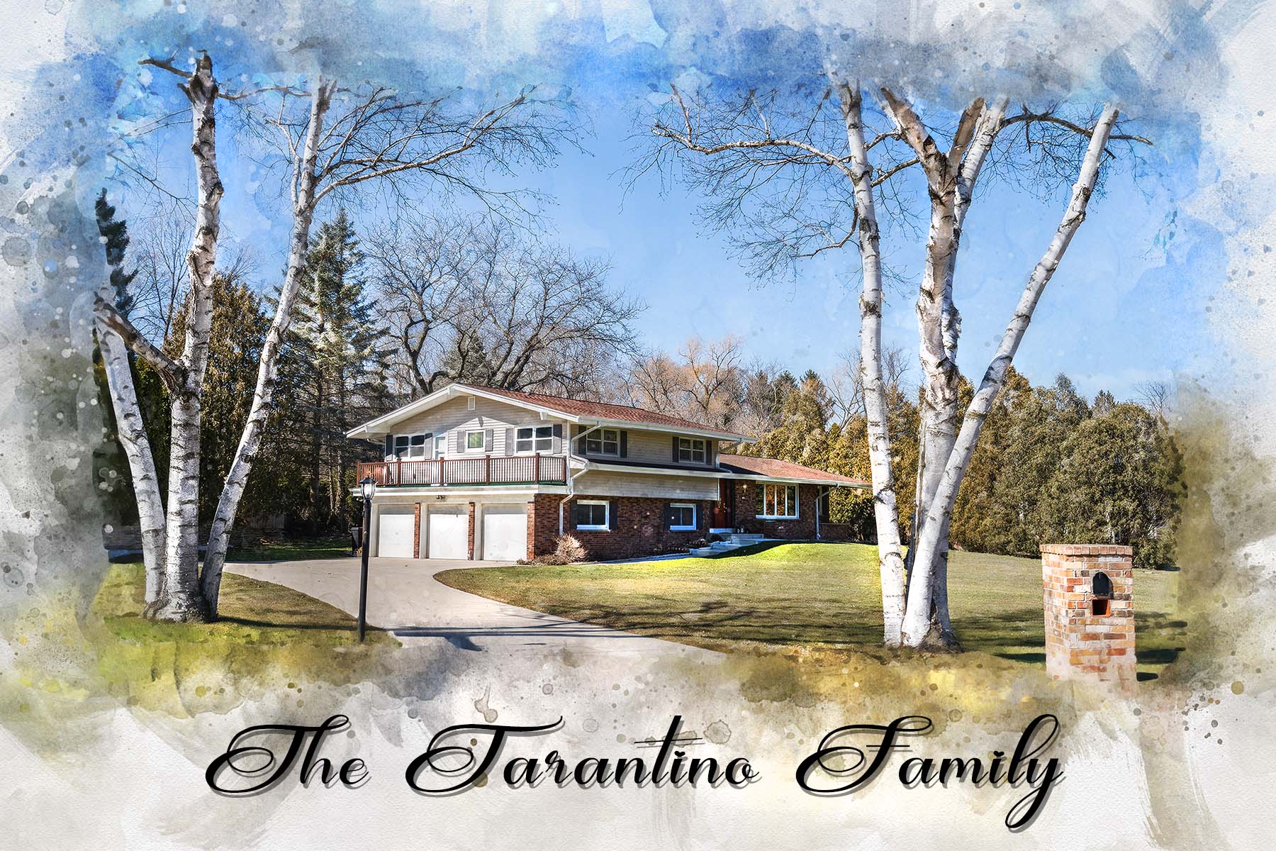 Housewarming Gift Ideas | Personalized House Portrait | Gifts from Real Estate Agents - FromPicToArt