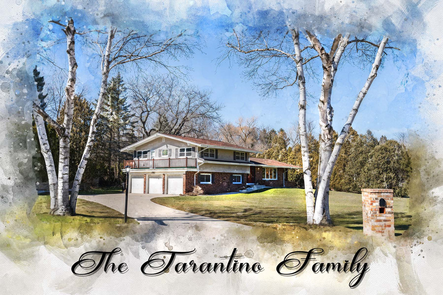 New Home Gifts | Realtor Closing Gift Idea | House Portrait | Custom Housewarming Gift - FromPicToArt