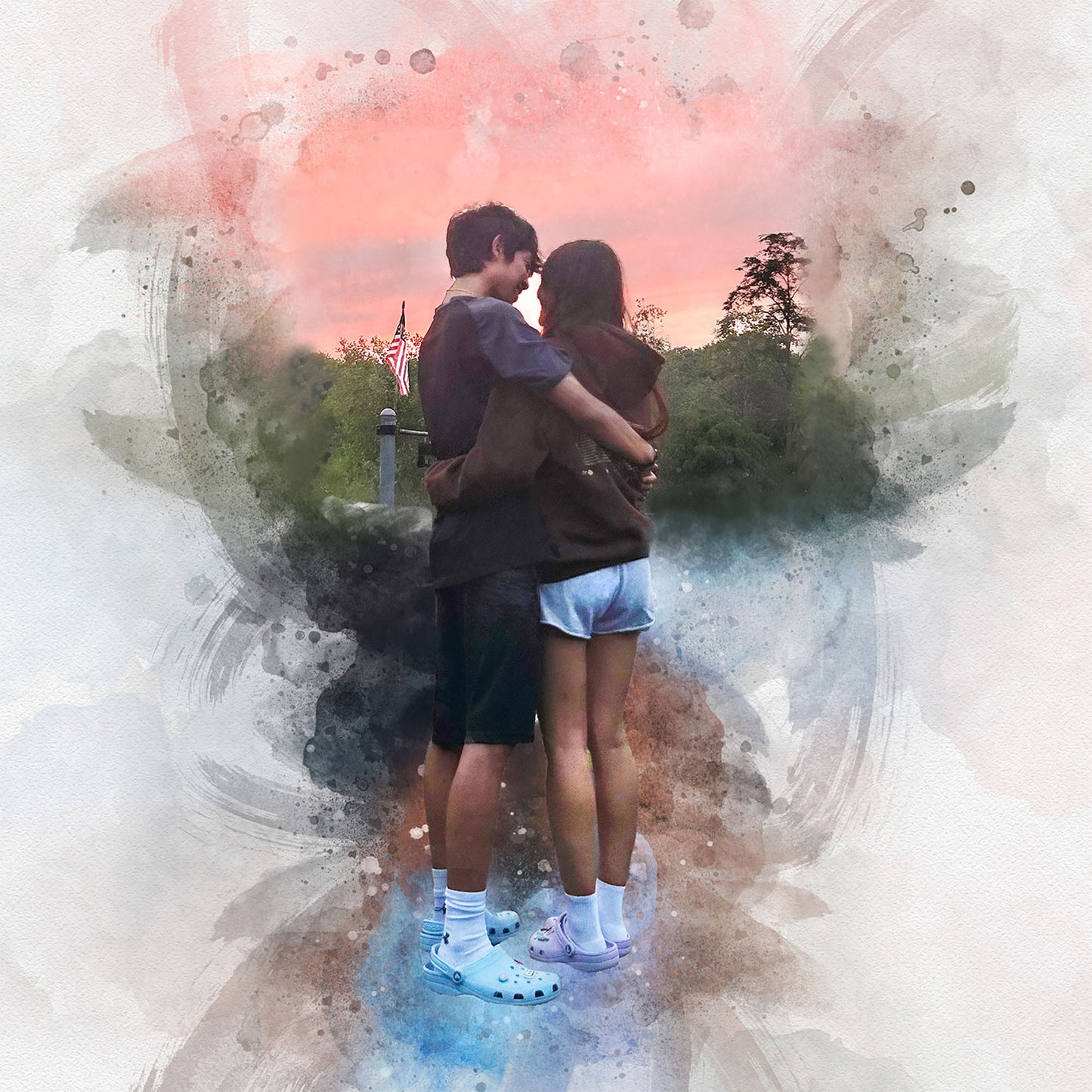 Couple Paintings | Couple Canvas Paintings | Gift for Her and Him - FromPicToArt