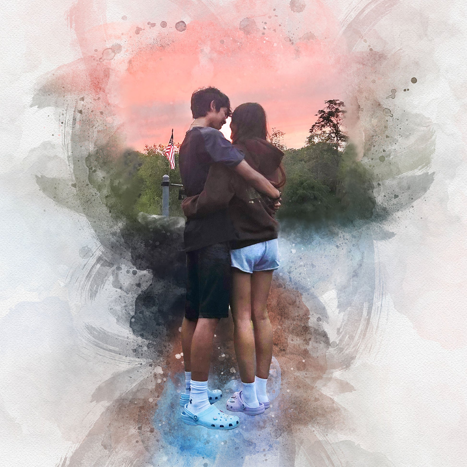 Couple Paintings | Couple Canvas Paintings | Gift for Her and Him - FromPicToArt
