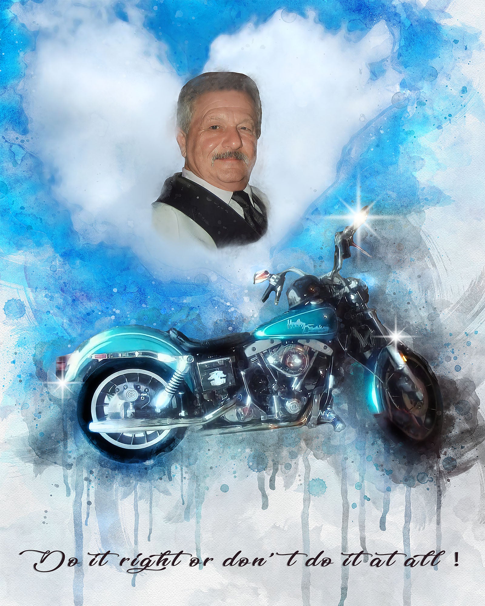 Personalized Gifts for Bikers | Custom Gifts for Motorcycle Lovers | Harley Davidson Riders - FromPicToArt