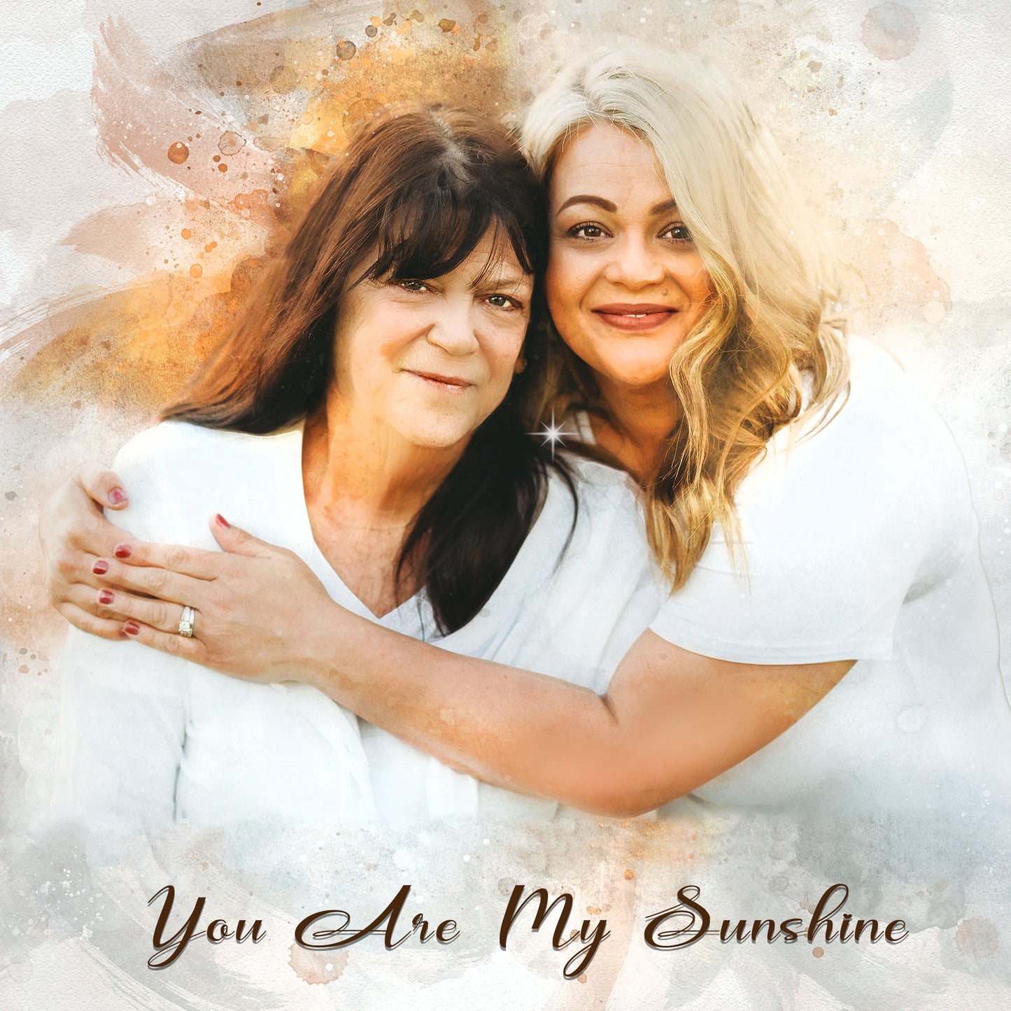 🌈 Personalized Sympathy Gift | Custom Memorial Painting | Loss of Loved One | Family Portrait from Photo | Painting From Photo - FromPicToArt