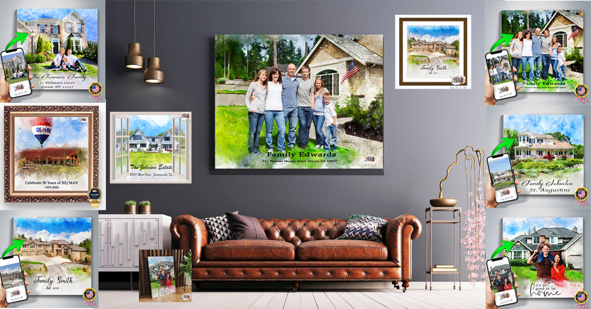 Watercolor House Painting, by FromPicToArt