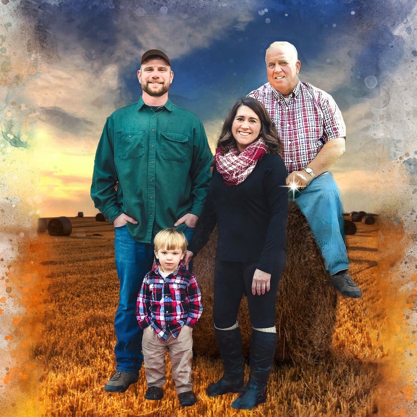 🌈 Add a Loved One to a Photo, Custom Picture with Deceased Loved One in Background, Add People into a Picture - FromPicToArt