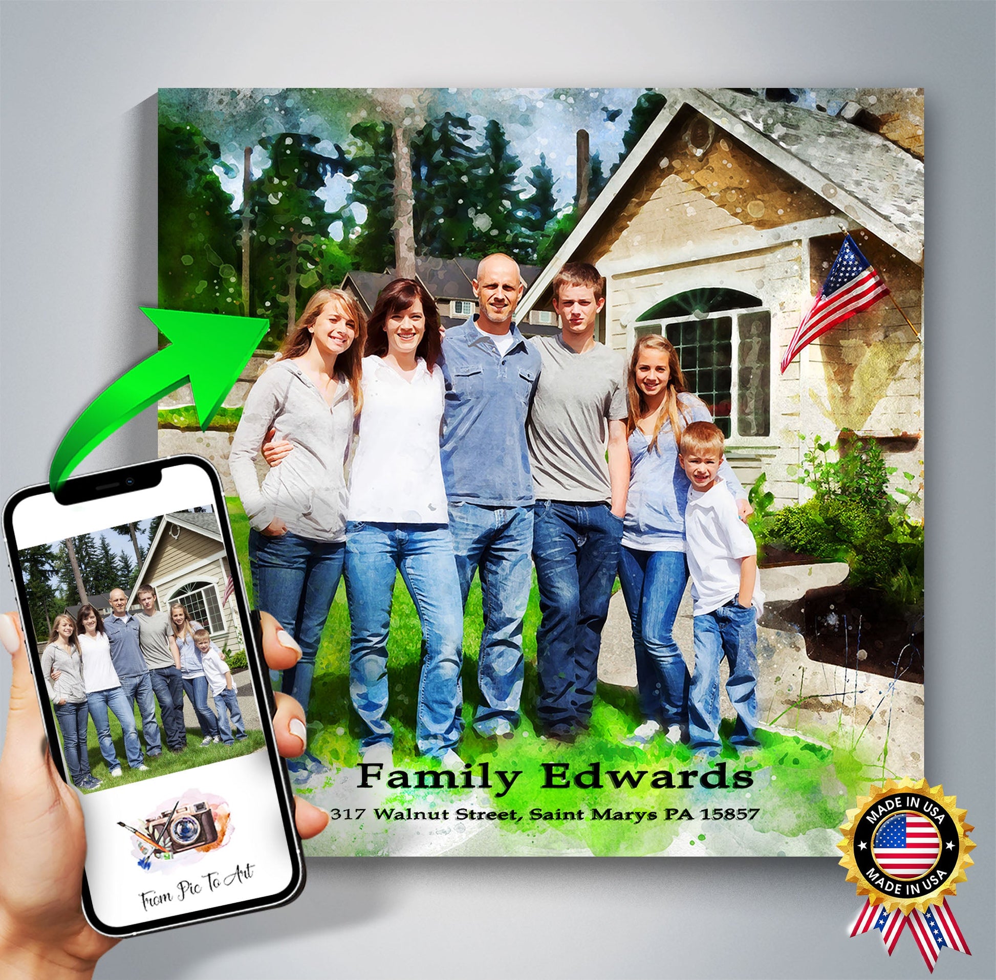 Gift from Real Estate Agent | Realtor Closing Gifts Idea | Custom House Portraits - FromPicToArt