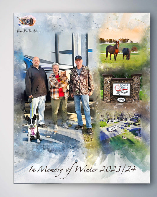 Ocala North RV Resort Camping Portrait 🔥 Camping Gift Ideas for Motorhome Owners and RV Lovers | Happy Camper Gift personalized Spectacular Scenic Camping Portrait | Camping Gift Ideas for Motorhome Owners and RV Lovers | Motorhome Gift | Custom RV Gift - FromPicToArt