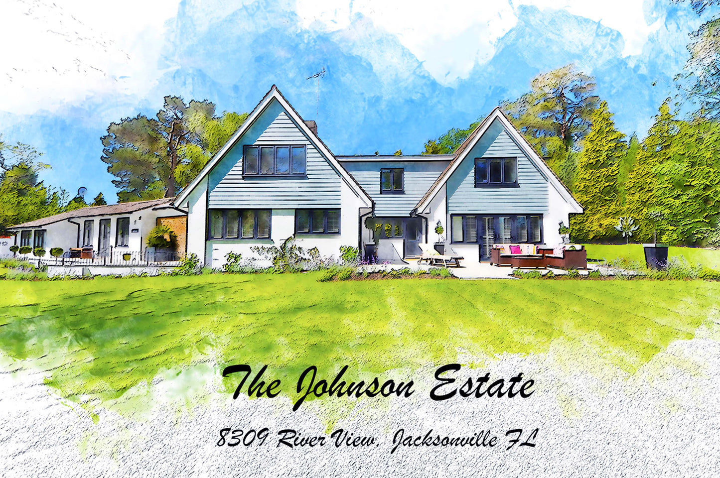 Gift from Real Estate Agent | Realtor Closing Gifts Idea | Custom House Portraits - FromPicToArt