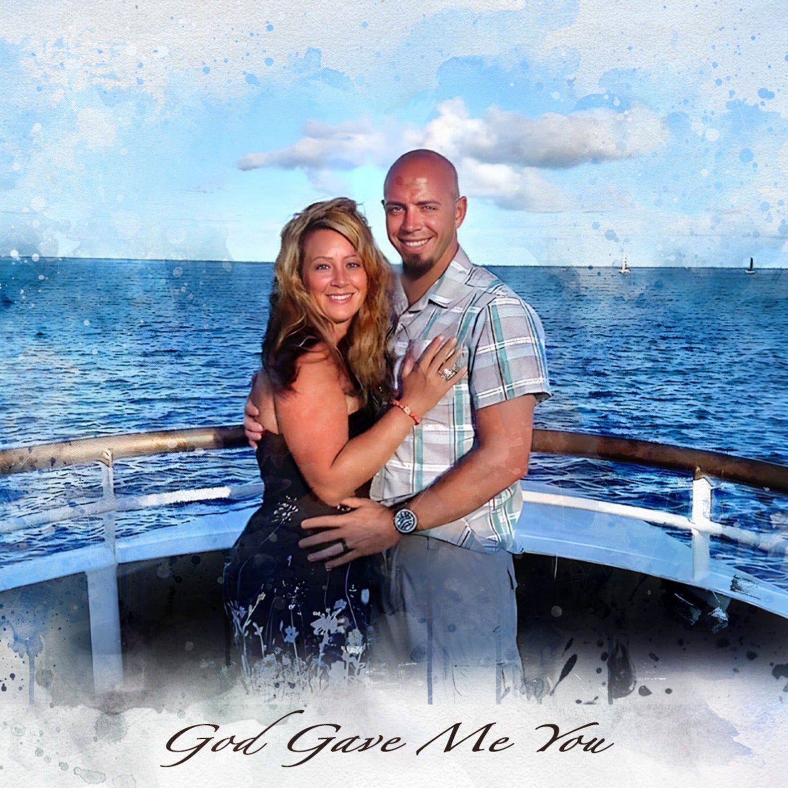 Turn Your Engagement Photo into a Romantic Wedding Gift Idea  | Custom Wedding Gift from your Engagement Picture  21- FromPicToArt