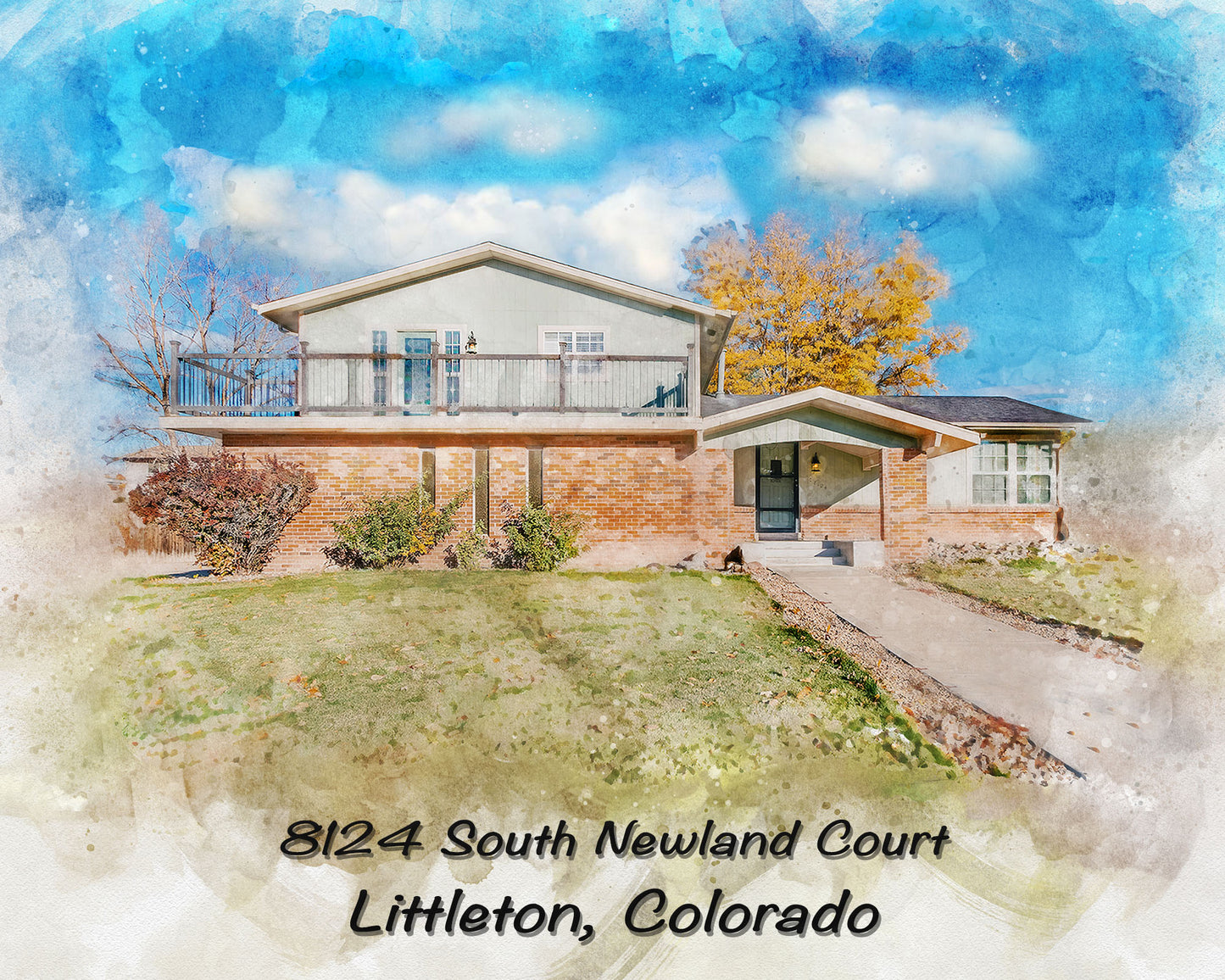 Custom watercolor Home Painting FromPicToArt