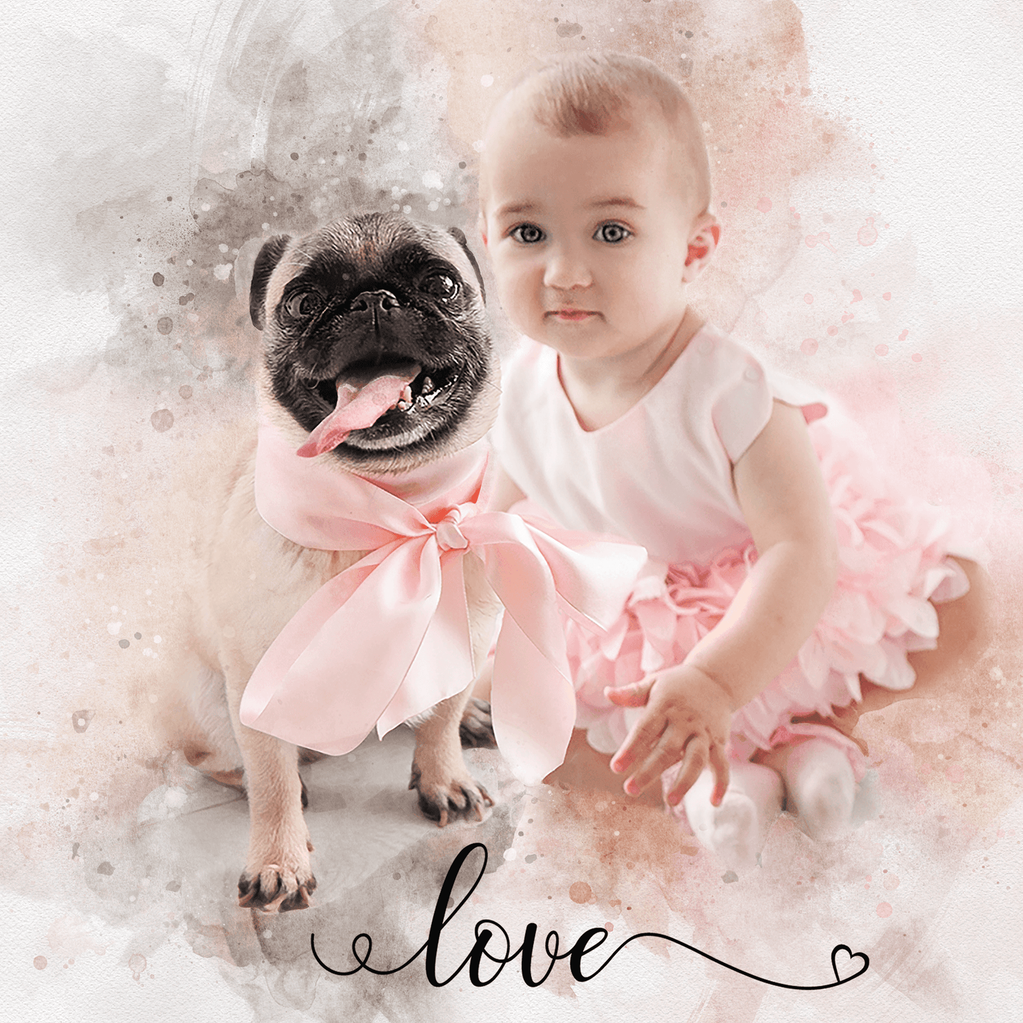 Baby Painting from Photo 🍼🧸 Personalized Baby Painting on Canvas - FromPicToArt