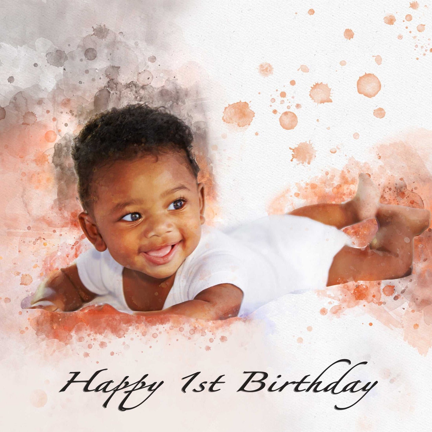 Baby Painting from Photo 🍼🧸 Personalized Baby Painting on Canvas - FromPicToArt