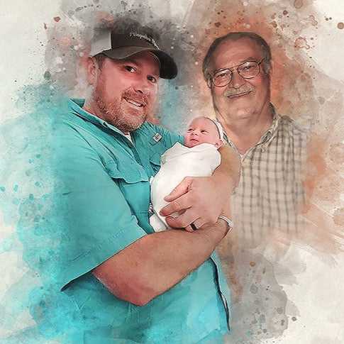 Baby Painting from Photo 🍼🧸 Personalized Baby Painting on Canvas - FromPicToArt