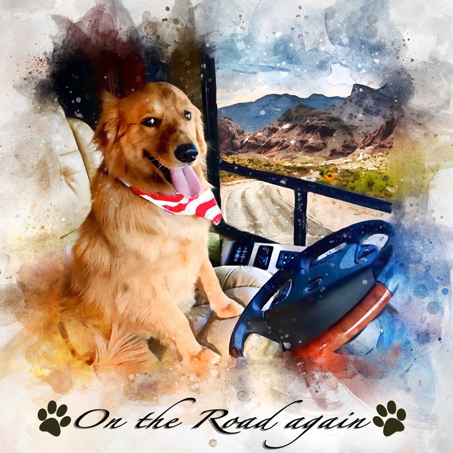 Best Camping Gifts for Camping Lovers 🏕️ 🏜️ We paint You and Your RV in Front of the Most Beautiful Places, such as the Arches National Park - FromPicToArt