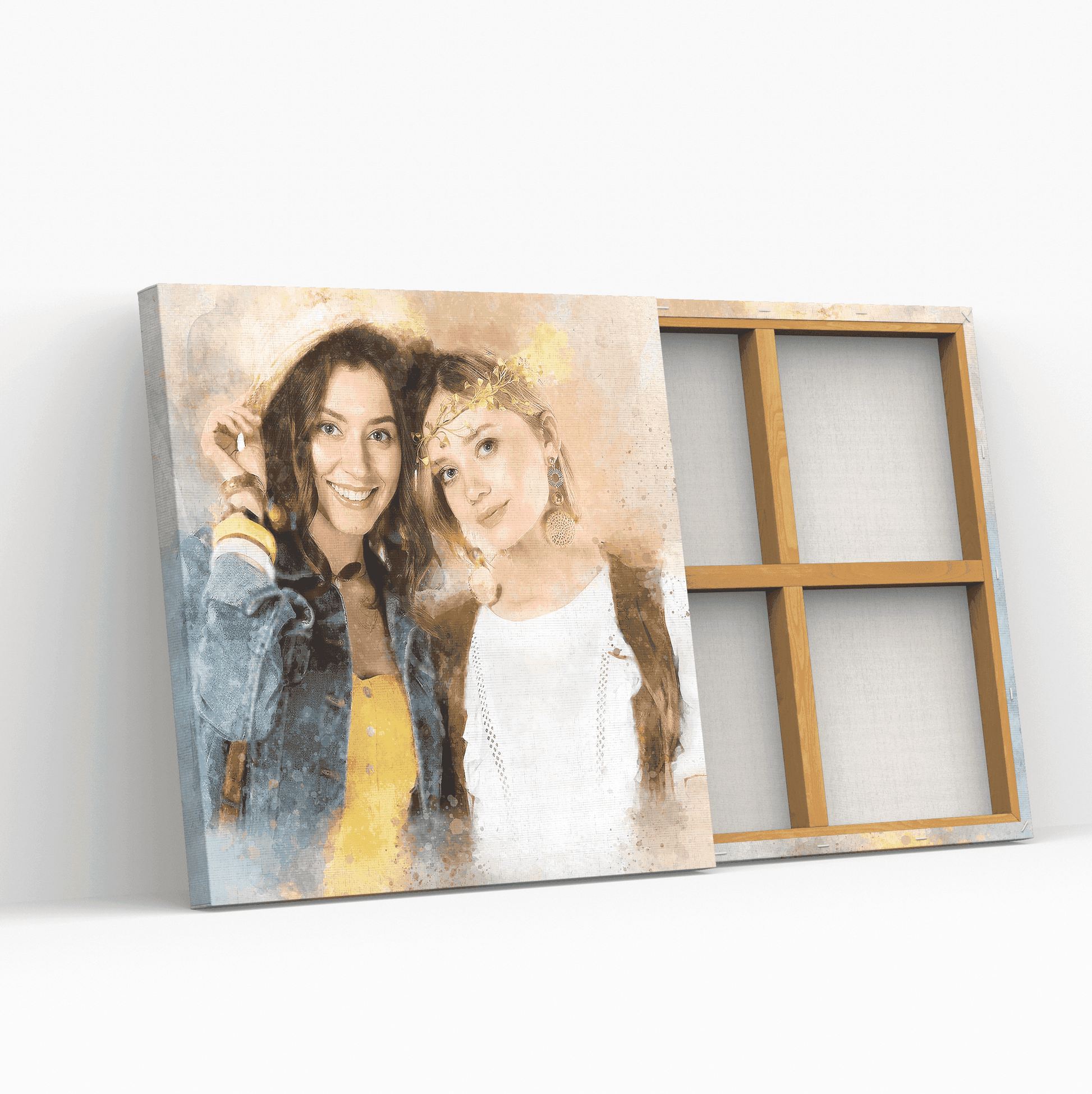Best Friend Birthday Gift | Best Friend Christmas Gift | Best Friends Portrait from Photo, Best Friend Birthday Gift Ideas | Best Friend Gift Ideas - FromPicToArt
