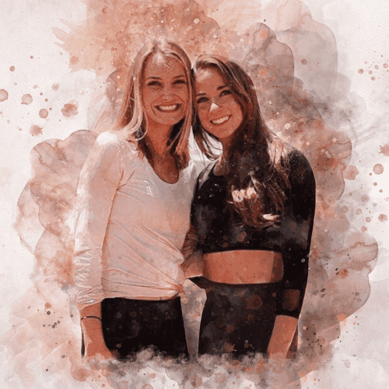 Best Friend Birthday Gift | Best Friend Christmas Gift | Best Friends Portrait from Photo, Best Friend Birthday Gift Ideas | Best Friend Gift Ideas - FromPicToArt