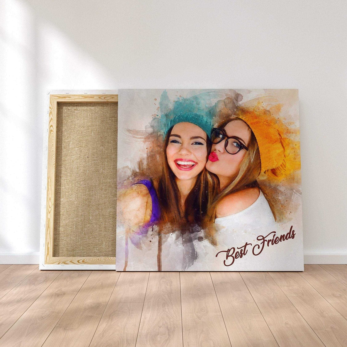 Best Friend Birthday Gift | Best Friend Christmas Gift | Best Friends Portrait from Photo, Best Friend Birthday Gift Ideas | Best Friend Gift Ideas - FromPicToArt