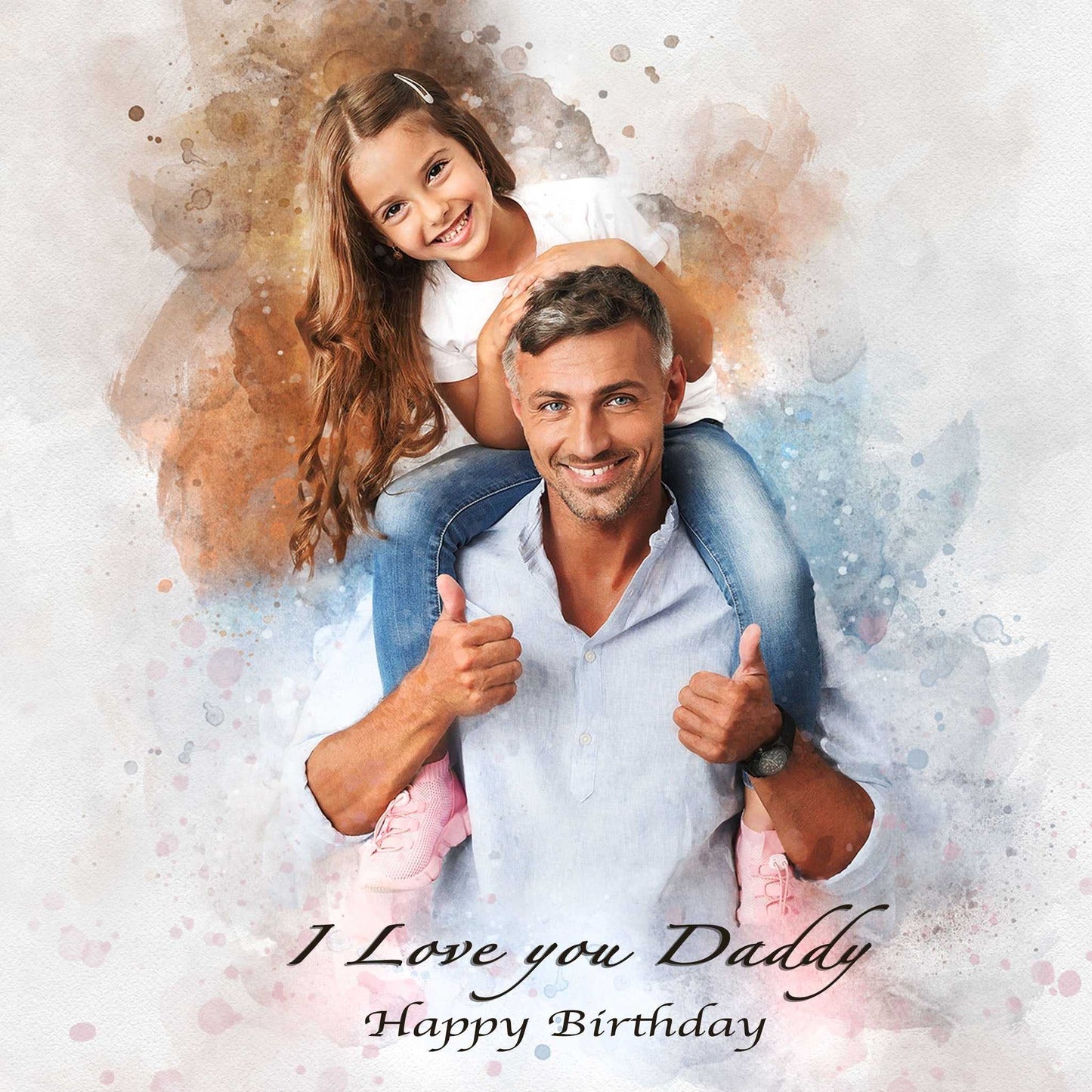 Birthday Presents for Dad | Custom Painted Portraits on Canvas - FromPicToArt