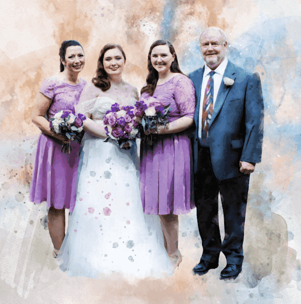 Bridesmaid Thank You Gift, Custom Painting from Photo - FromPicToArt