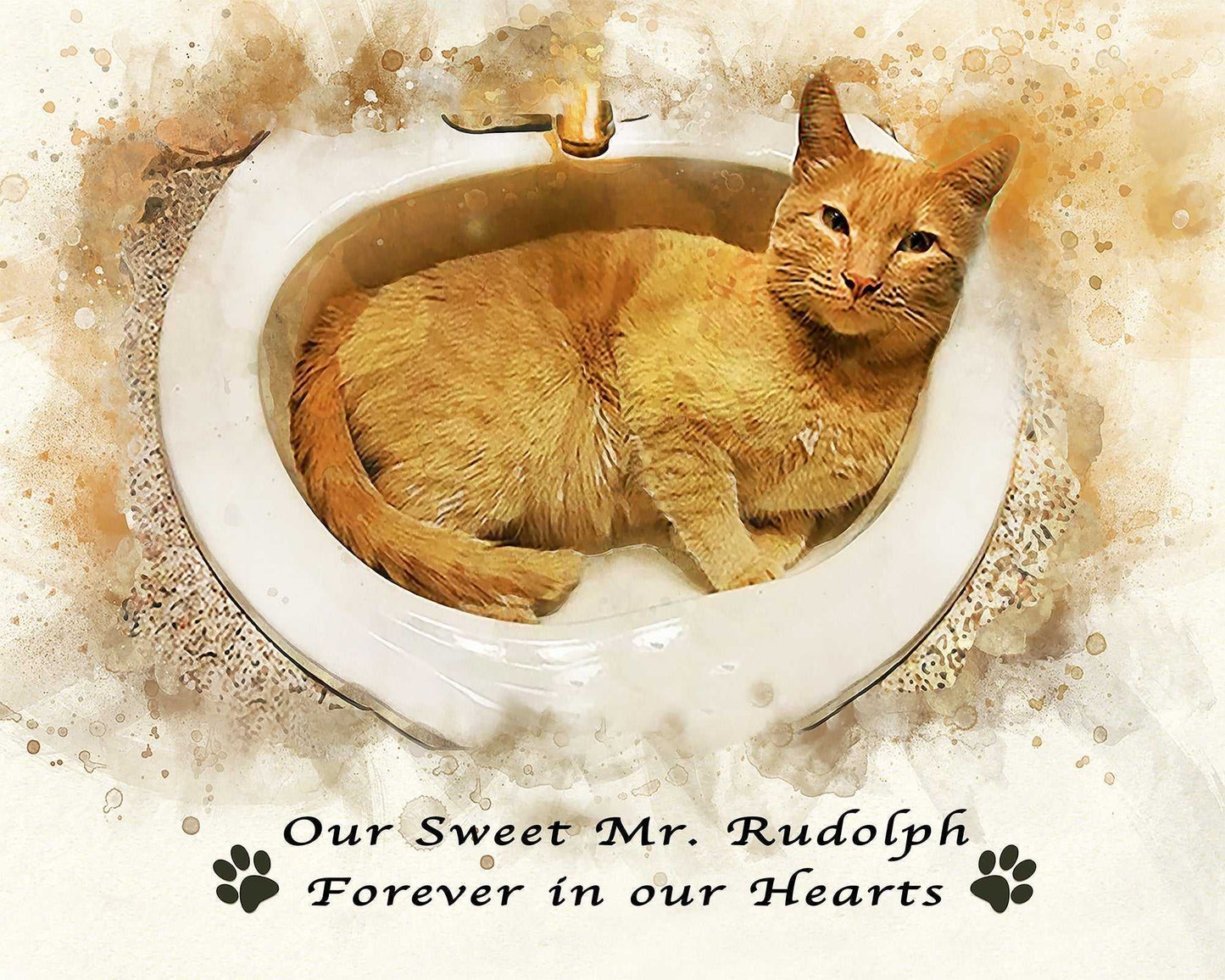 Cat Painting | Gifts for Cat Lovers | Cat Gifts for Cat Lovers | Presents for Cat Lover | Cat Portrait - FromPicToArt