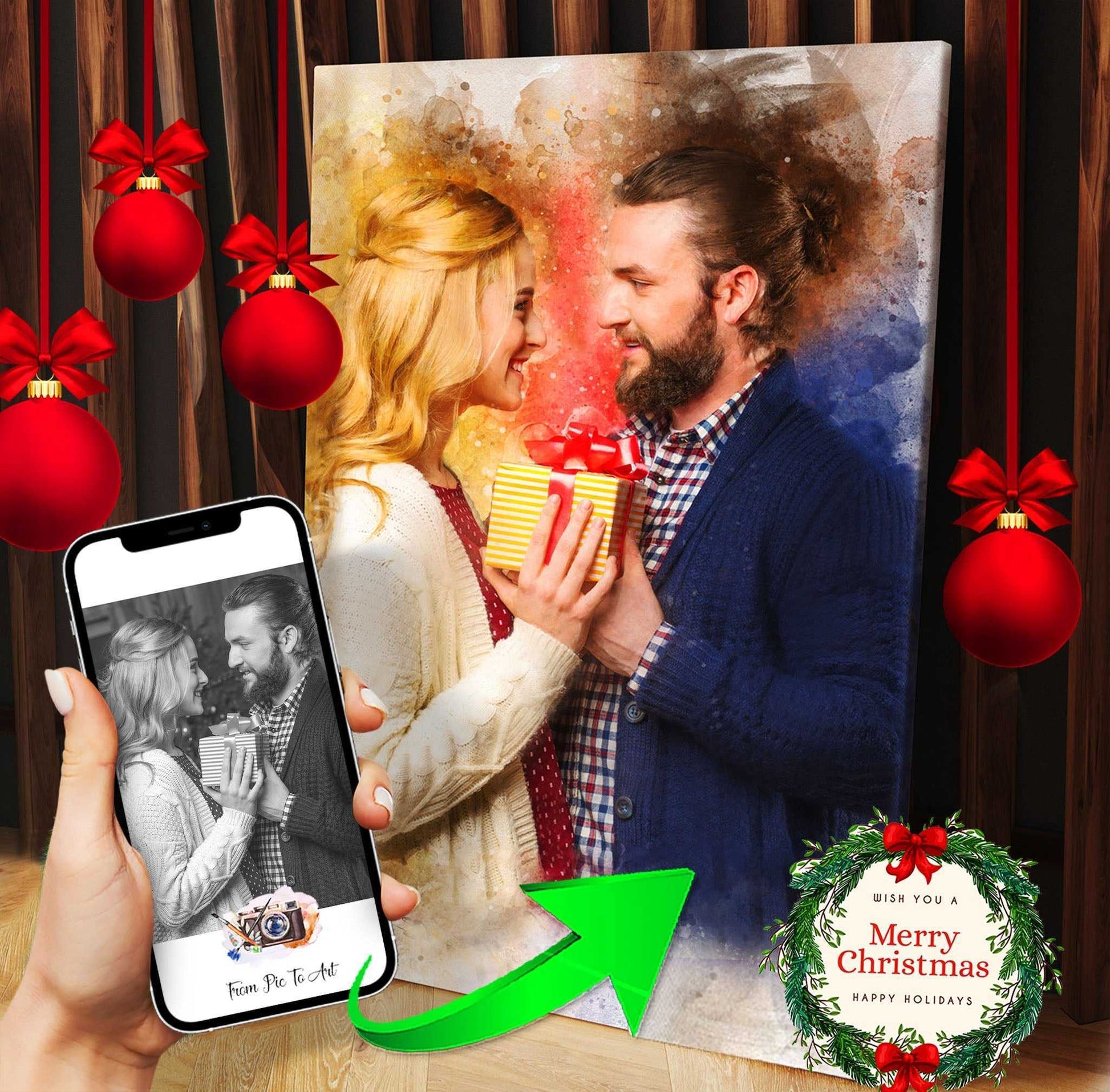 Christmas Gift for Father | Christmas Gift Ideas for your Dad | Father Christmas Gifts - FromPicToArt