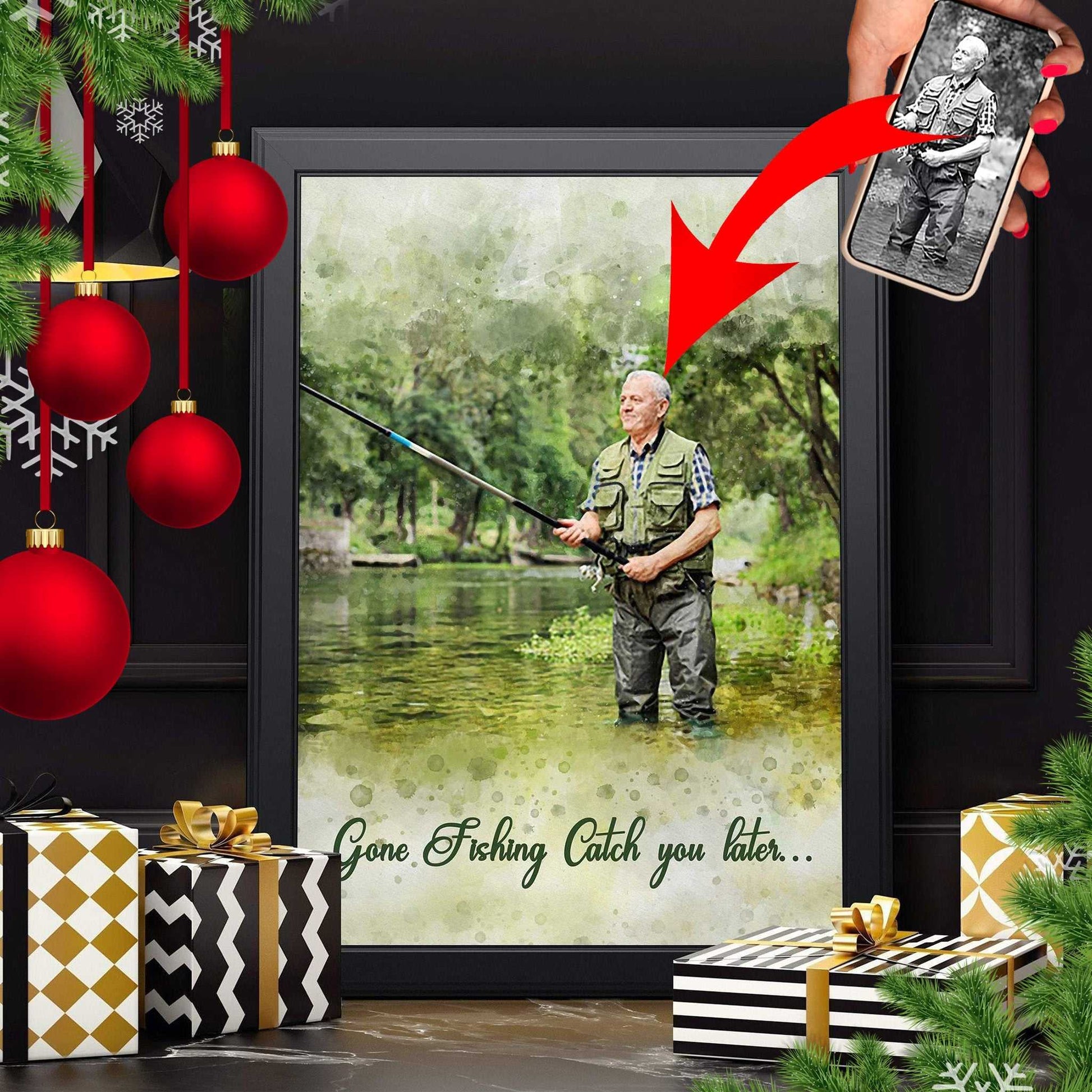 Christmas Gift for Father | Christmas Gift Ideas for your Dad | Father Christmas Gifts - FromPicToArt