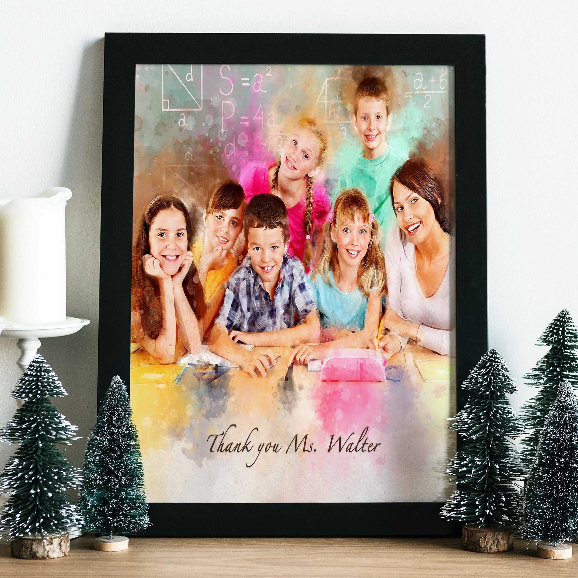 Christmas Gift Ideas for Teachers | Teacher Appreciation Gift | Personalized Teacher Gifts for Teacher Appreciation Week - FromPicToArt