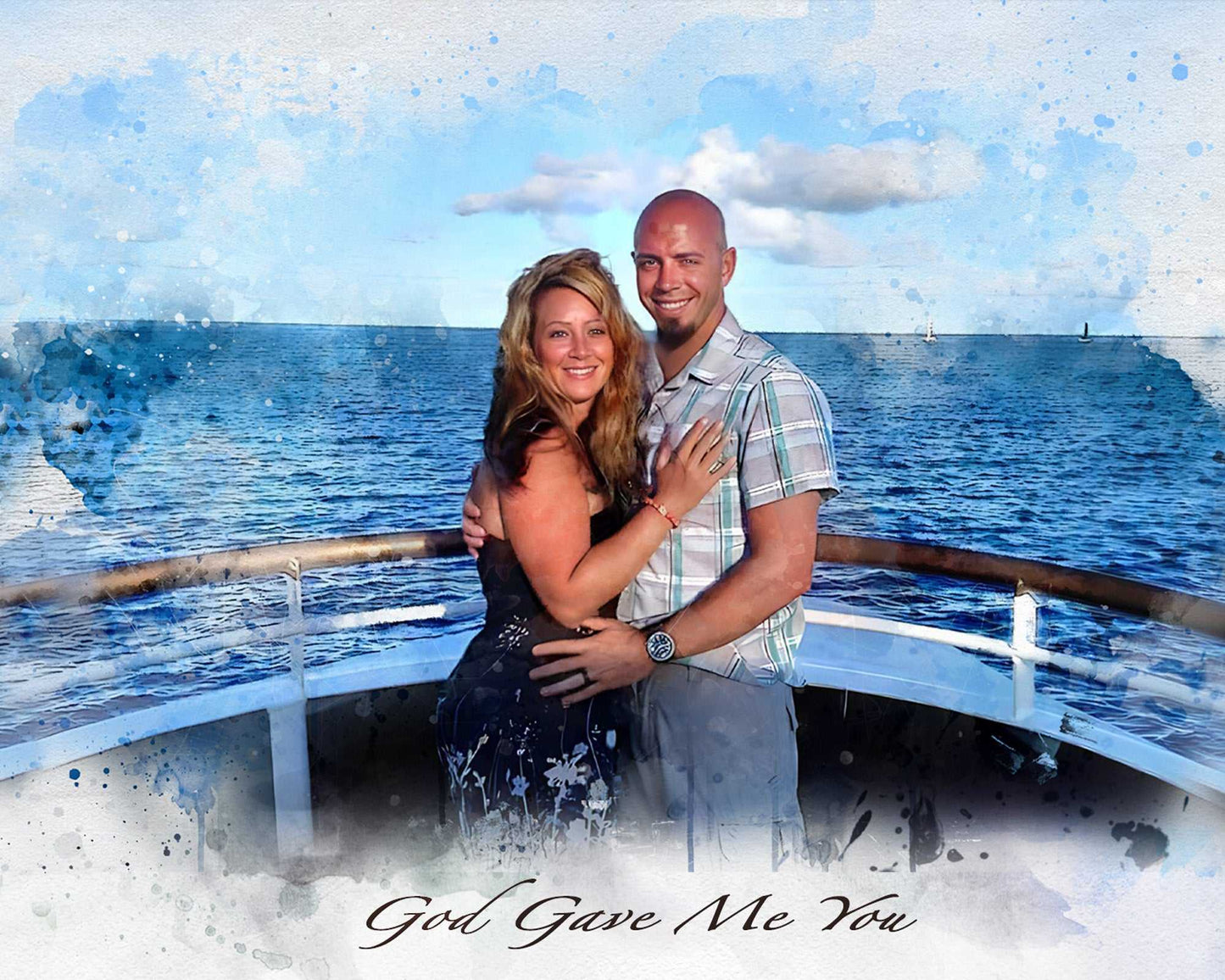 Couple Paintings | Couple Canvas Paintings | Gift for Her and Him - FromPicToArt
