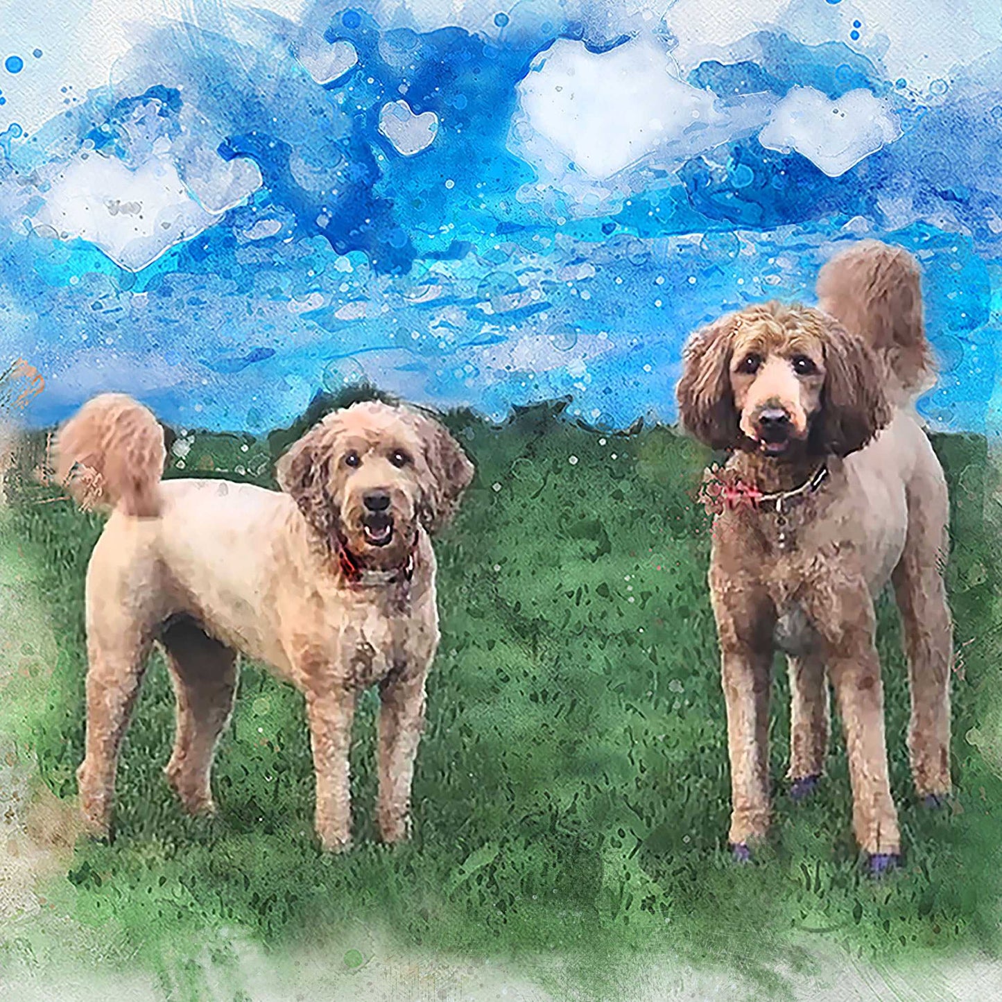 Custom Dog Memorial Gifts | Personalized Dog Loss Gifts | Custom Dog Portrait from Photo - FromPicToArt
