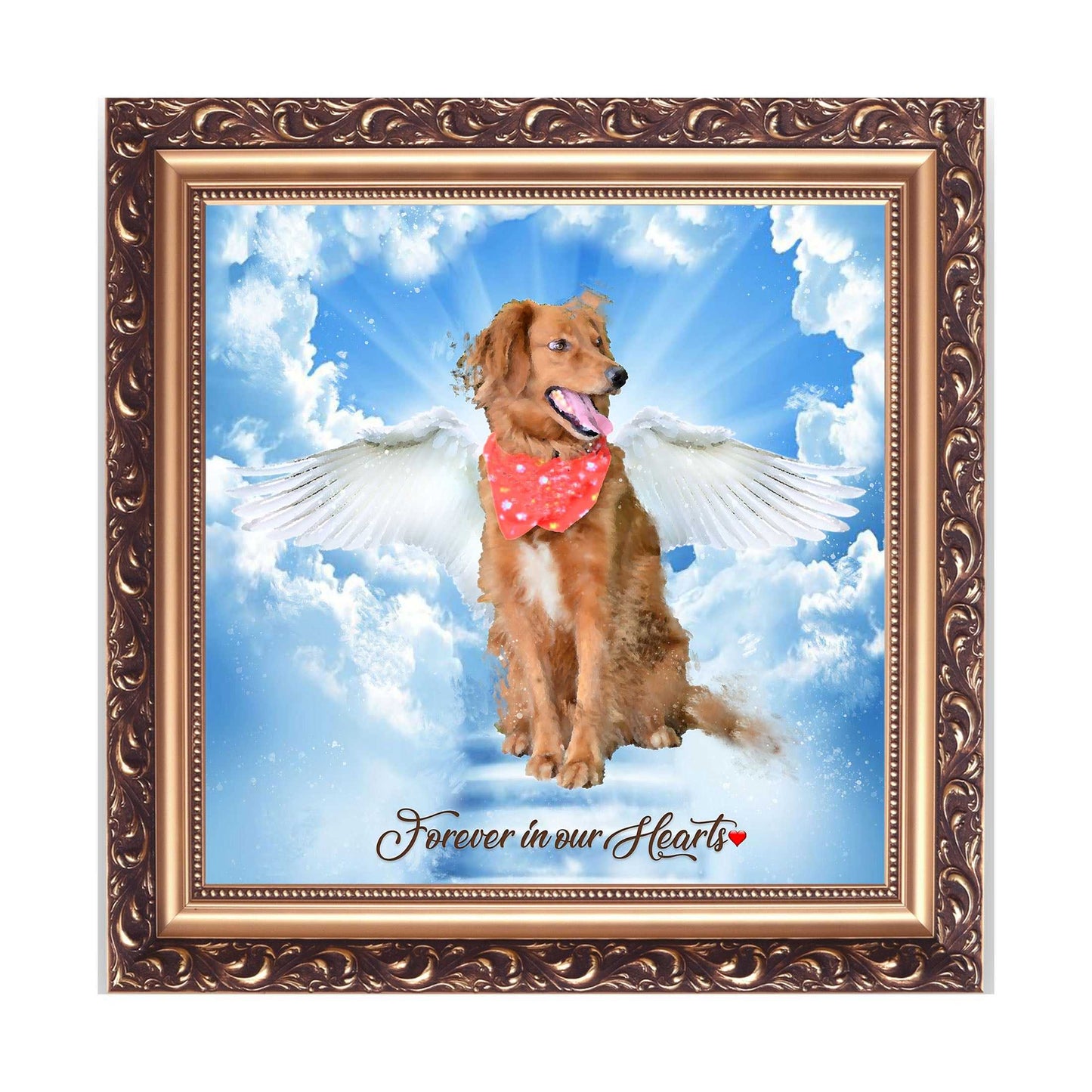 Custom Dog Memorial Gifts | Personalized Dog Loss Gifts | Custom Dog Portrait from Photo - FromPicToArt