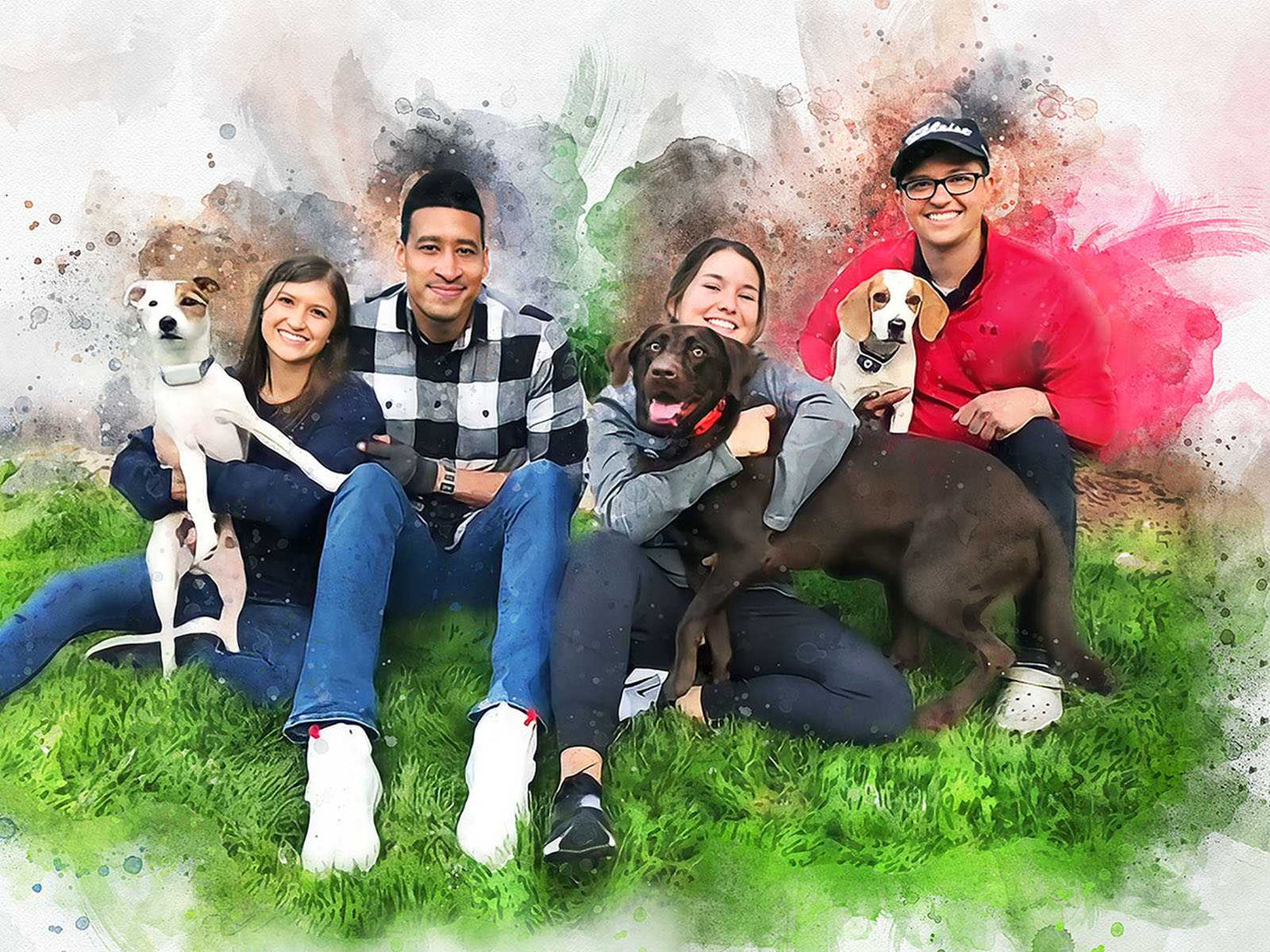 Custom Dog Memorial Gifts | Personalized Dog Loss Gifts | Custom Dog Portrait from Photo - FromPicToArt
