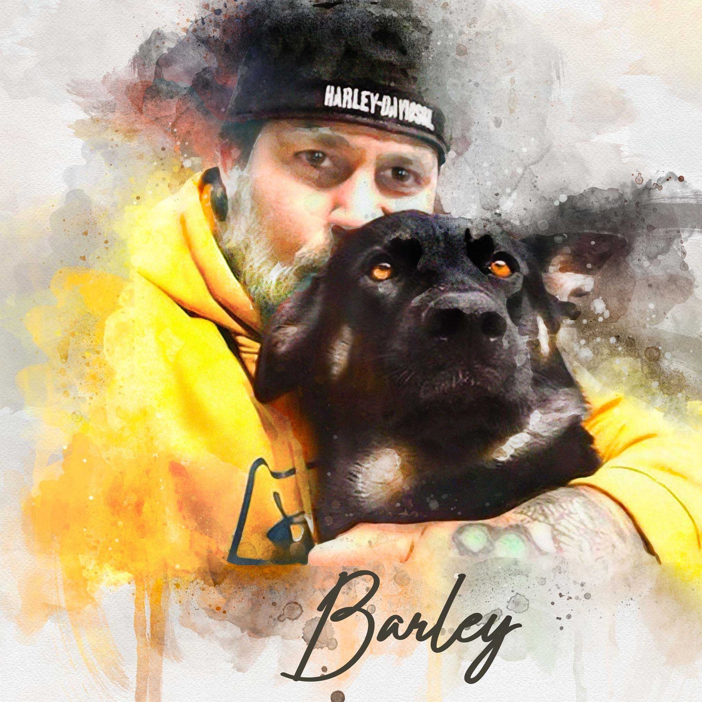 Custom Dog Memorial Gifts | Personalized Dog Loss Gifts | Custom Dog Portrait from Photo - FromPicToArt