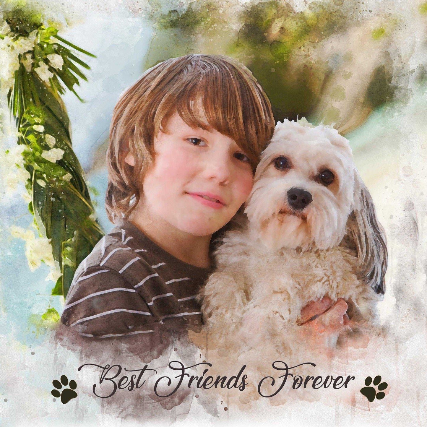 Custom Dog Memorial Gifts | Personalized Dog Loss Gifts | Custom Dog Portrait from Photo - FromPicToArt