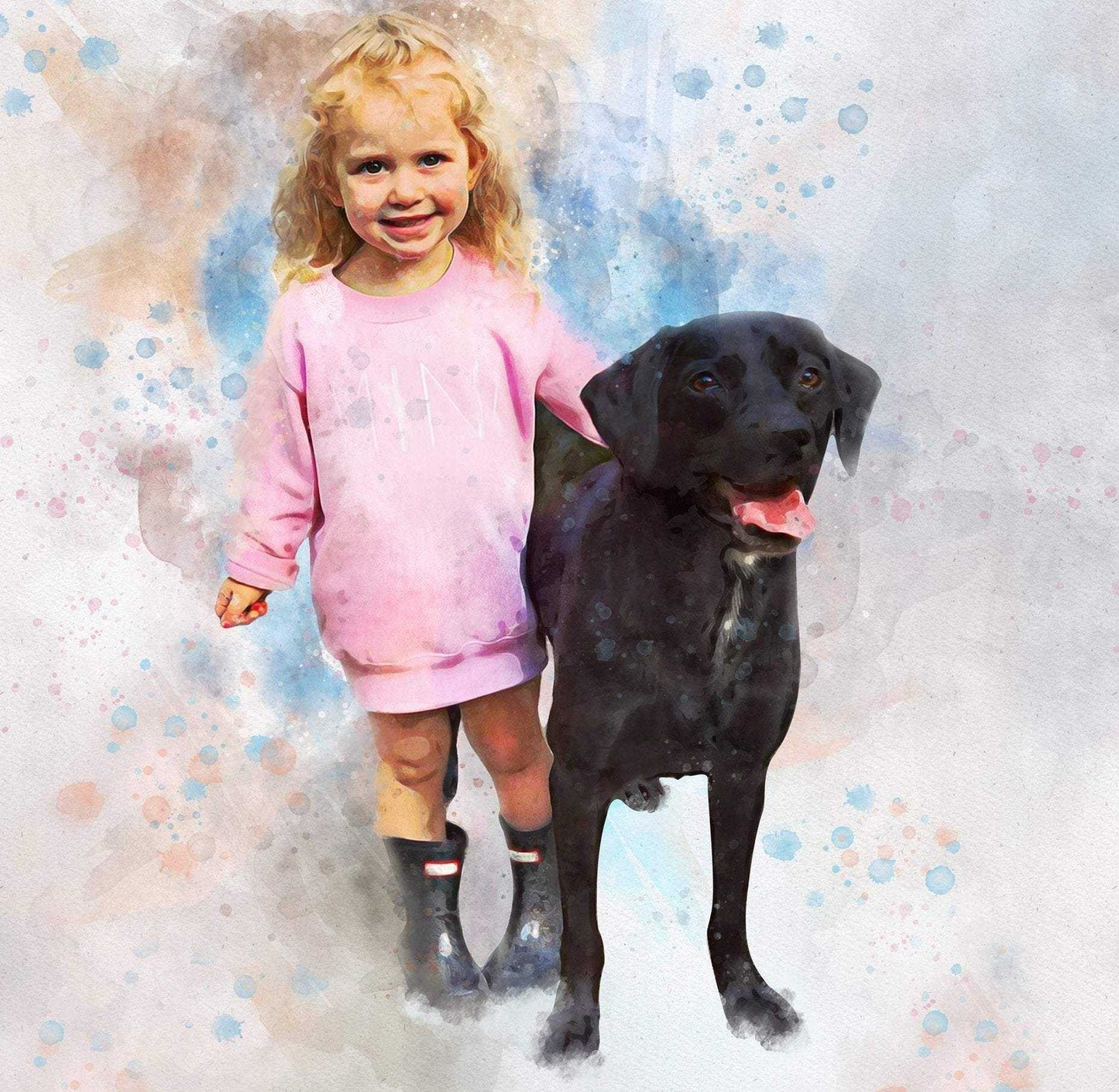 Custom Dog Remembrance Gifts, Personalized Dog Memorial Gift, Custom Dog Painting - FromPicToArt