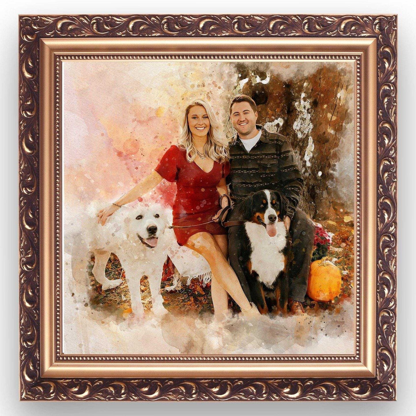 Custom Dog Remembrance Gifts, Personalized Dog Memorial Gift, Custom Dog Painting - FromPicToArt