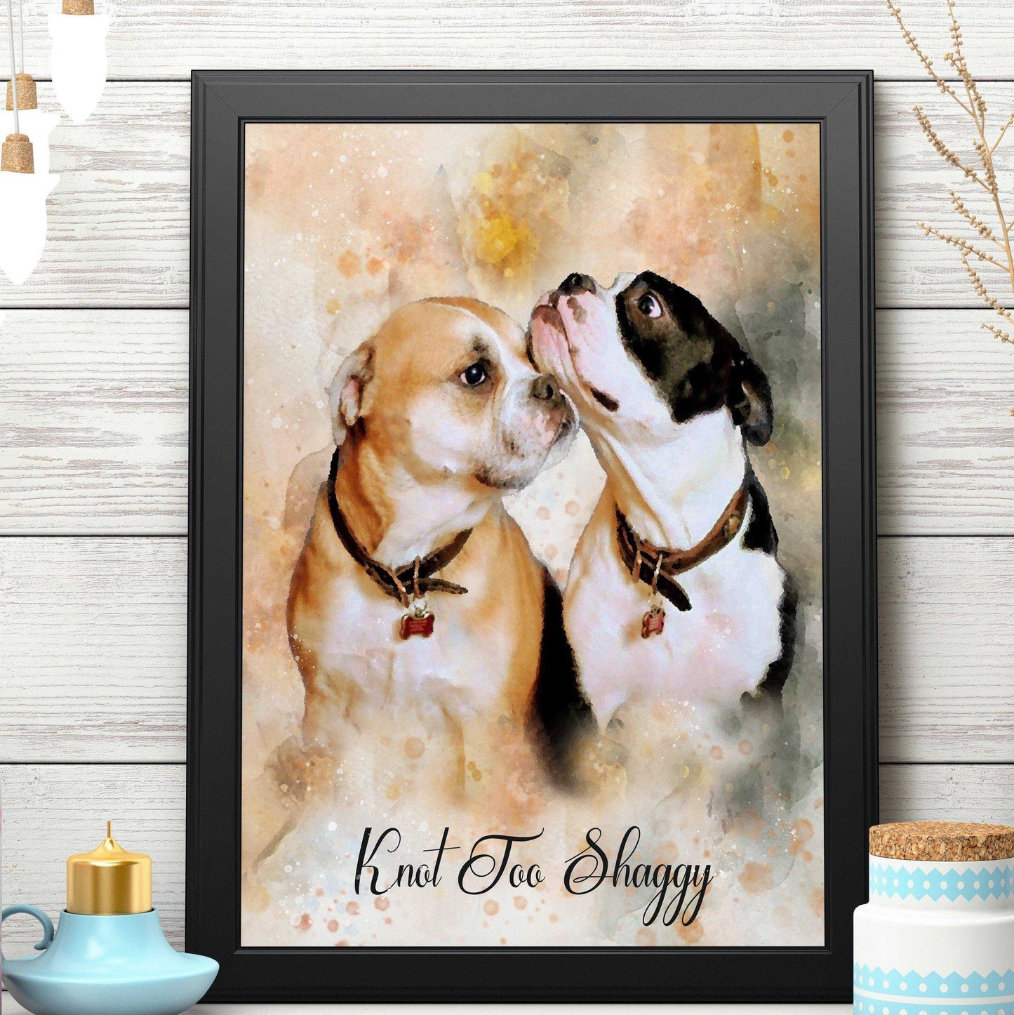 Custom Dog Remembrance Gifts, Personalized Dog Memorial Gift, Custom Dog Painting - FromPicToArt