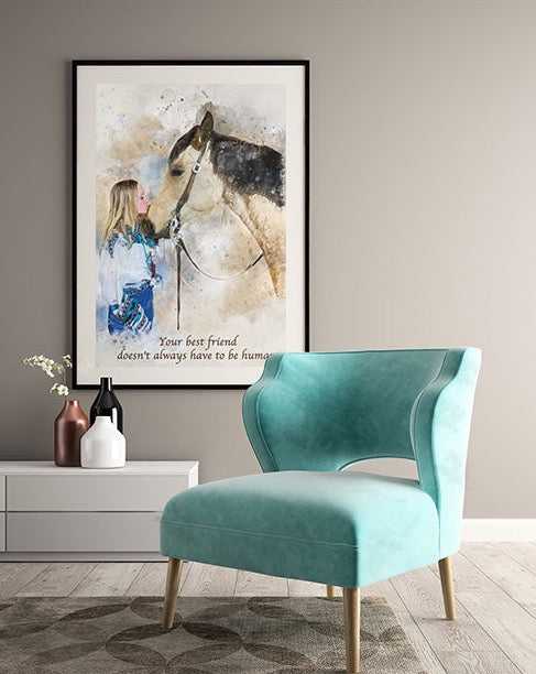 Custom Equine Portraits | Personalized Horse Portraits | Custom Horse Paintings on Canvas - FromPicToArt