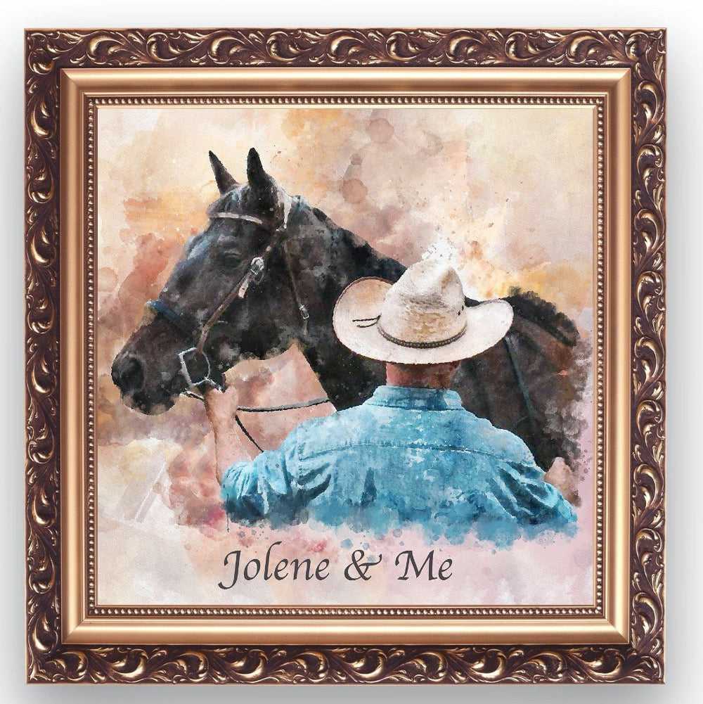 Custom Horse Art | Personalized Horse Paintings on Canvas | Personalized Horse Portrait - FromPicToArt