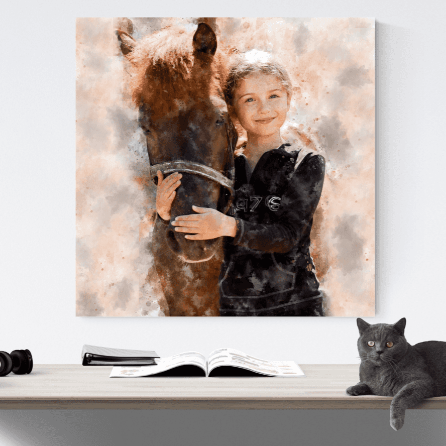 Custom Horse Artworks | Personalized Horse Paintings on Canvas | Your Horse Painted on Canvas - FromPicToArt