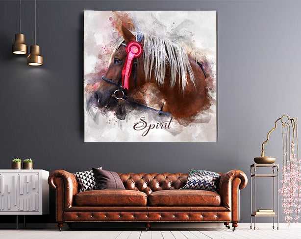 Custom Horse Artworks | Personalized Horse Paintings on Canvas | Your Horse Painted on Canvas - FromPicToArt