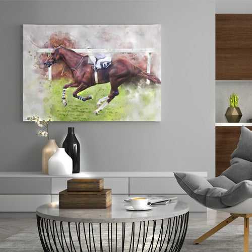 Custom Horse Derby Race Paintings | Custom Horse Paintings on Canvas | Your Horse Painted on Canvas - FromPicToArt