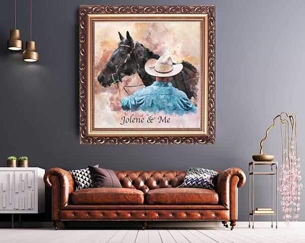 Custom Horse Head Painting | Custom Horse Paintings on Canvas | Your Horse Painted on Canvas - FromPicToArt