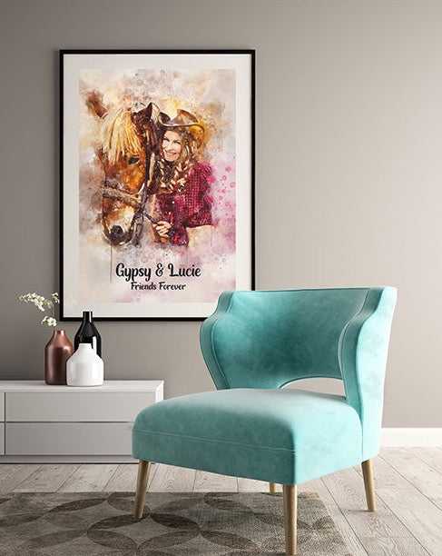 Custom Horse Head Painting | Custom Horse Paintings on Canvas | Your Horse Painted on Canvas - FromPicToArt