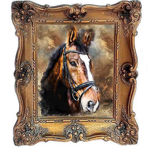 Custom Horse Paintings for Sale | Personalized Painted Horse Portrait from Photo - FromPicToArt