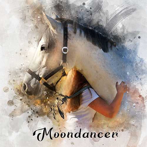 Custom Horse Paintings for Sale | Personalized Painted Horse Portrait from Photo - FromPicToArt