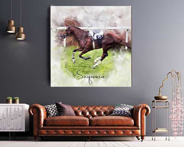 Custom Horse Paintings for Sale | Personalized Painted Horse Portrait from Photo - FromPicToArt